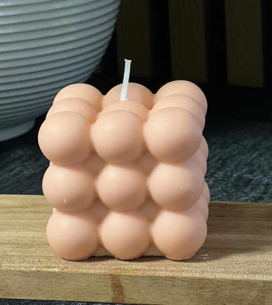 Små hjärtljus i kubform